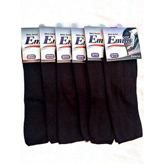 Meias Social Preta Kit Com 24 Pares 38 AO 43 Masculina Cano Alto ORIGINAL
