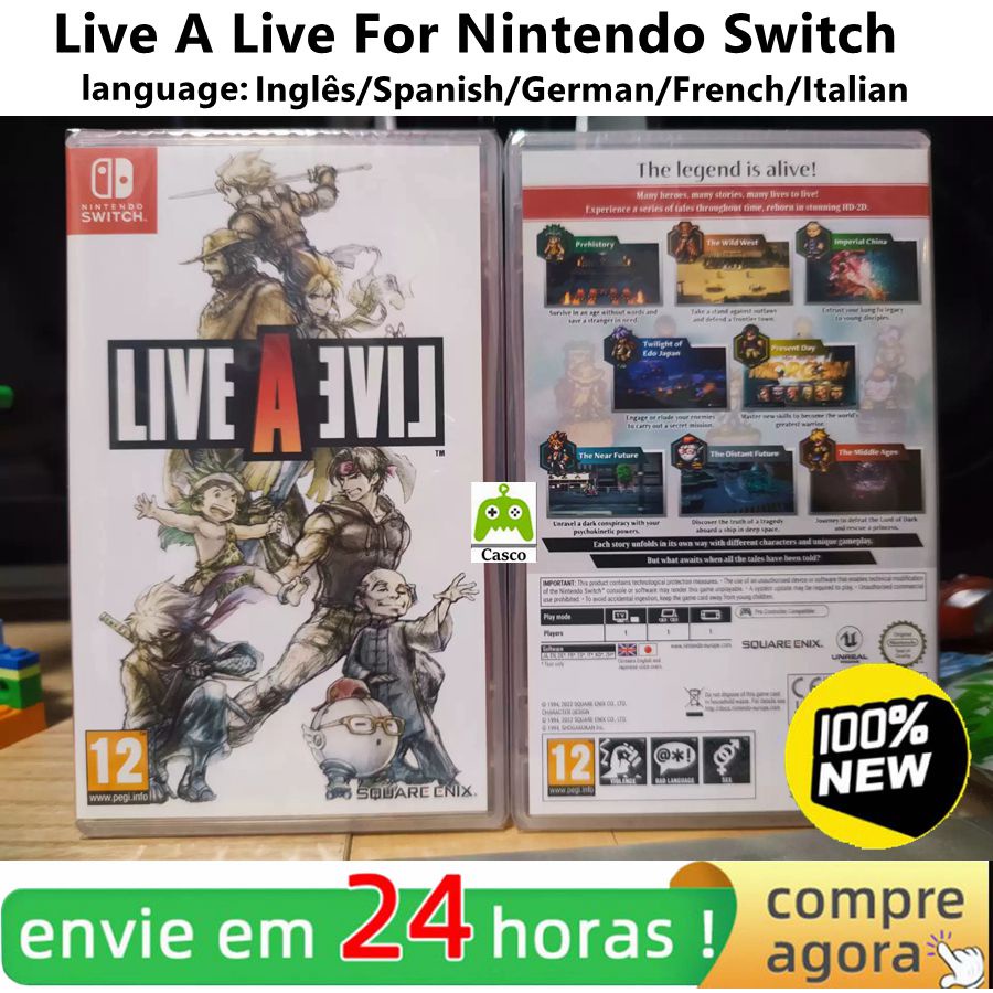 LIVE A LIVE 特典付き Nintendo Switch Live A Live para Nintendo Switch | Amazon.com.br