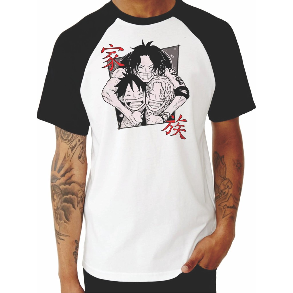 Camiseta One Piece Luffy Chapu Ace Luffy Sabo