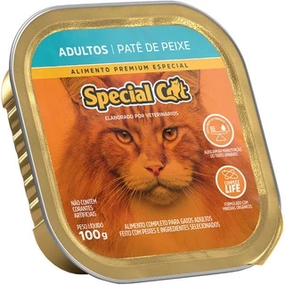 Ração Úmida Special Cat Patê Peixe para Gatos Adultos 100g