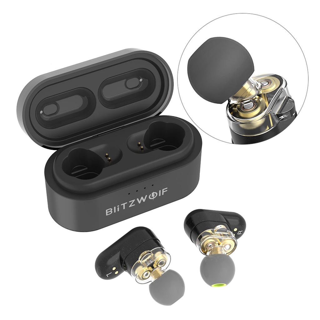 Fone De Ouvido In-ear Sem Fio Blitzwolf Bw-fye7 Preto | Shopee Brasil
