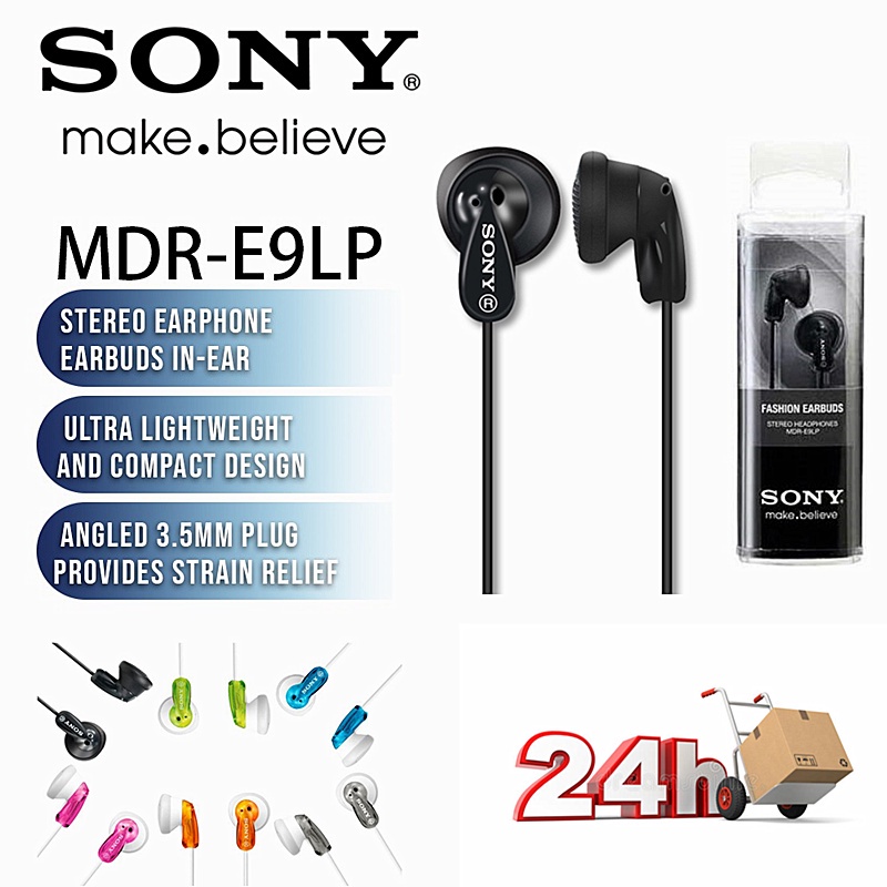 Fone De Ouvido Intra-Auricular Estéreo Leve Compacto SONY MDR-E9LP 3,5mm