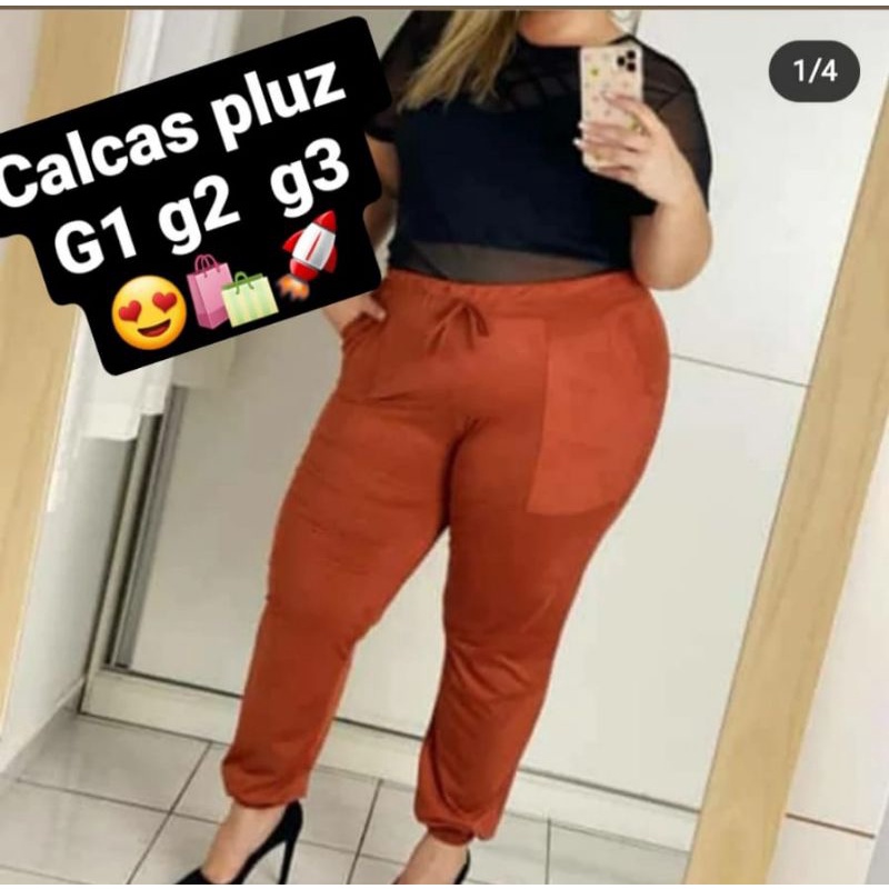 Calça suede best sale plus size