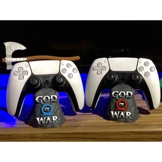 kit 2 suportes de controle versão god of war ps5/ps4 machado leviathan leviatan leviatam