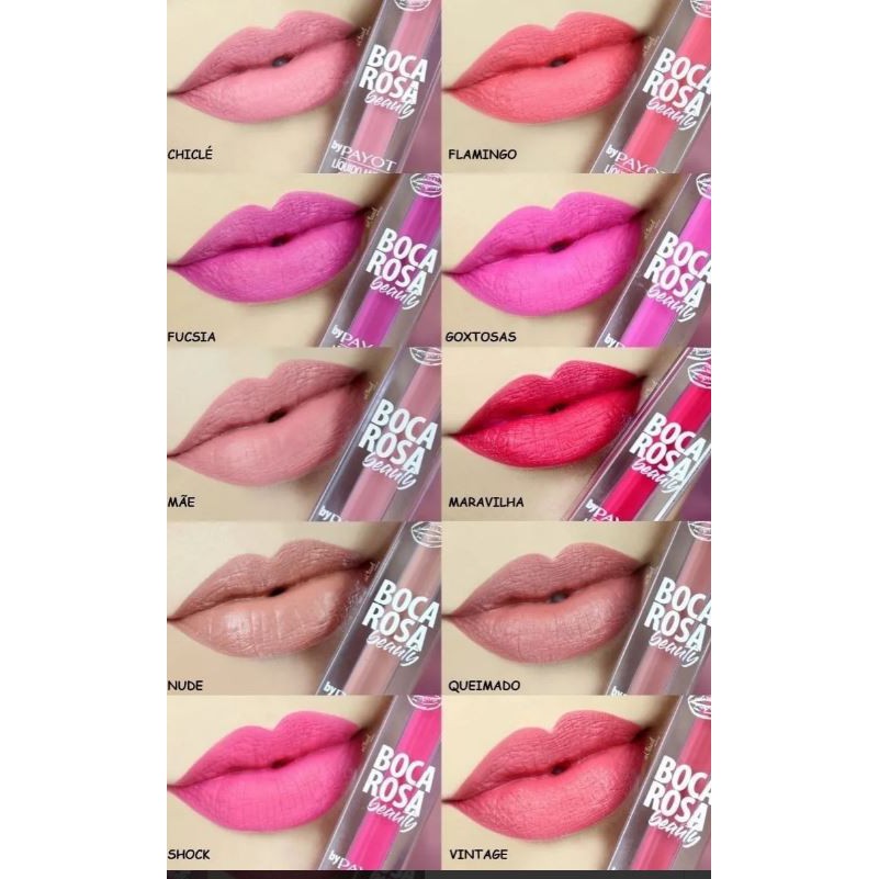 Batom Líquido Matte Boca Rosa Beauty Payot | Shopee Brasil