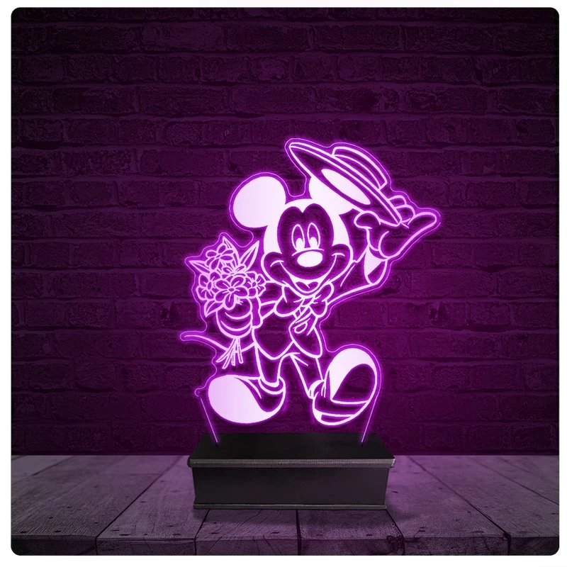Luminária e Abajur Acrílico Led - Disney Mickey Chapéu 10