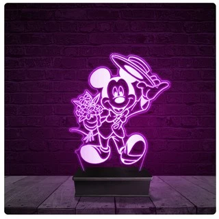 Luminária e Abajur Acrílico Led - Disney Mickey Chapéu 10