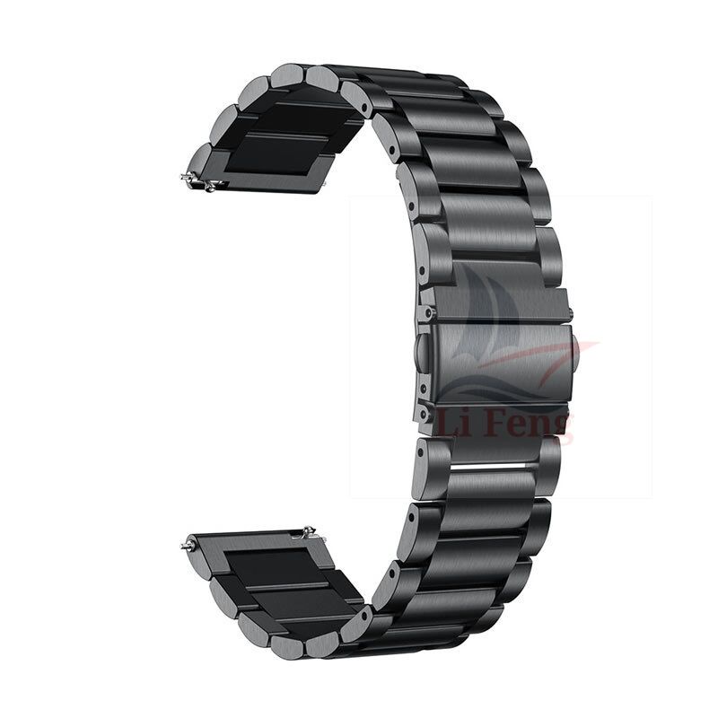 Pulseira Aço 3 Elos Inoxidável Gomada Para Smartwatch