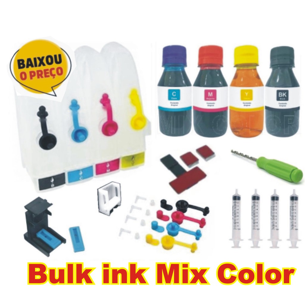 Kit Bulk Ink Completo Impressoras 4625 4615 Completo +200ml