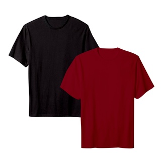 Kit com 2 Camisetas Premium Masculina Lisa 100% Algodão AMGK