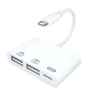 Cabo Hub Splitter Otg 2 Usb Compatível Com iPhone E iPad