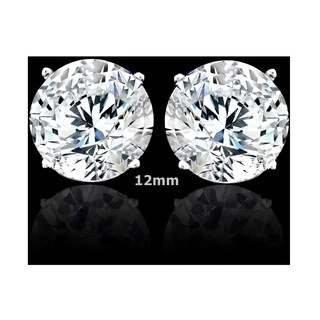 Brinco Aço Inox Com Zircônia 12mm Grande Masculino Feminino Ponto De Luz Brilho Eterno
