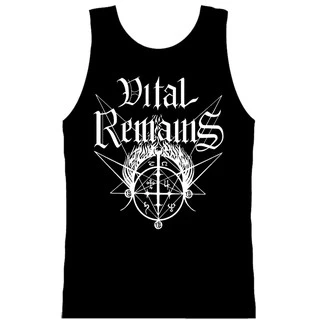 Camiseta Vital Remains Logo Regata. Camiseta Banda Death Metal