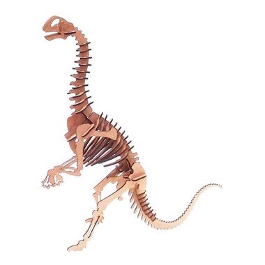 Dinossauro Alaossauro p/ montar, Quebra-Cabeça 3D, 48 peças, Brinquedo e  decoração MDF