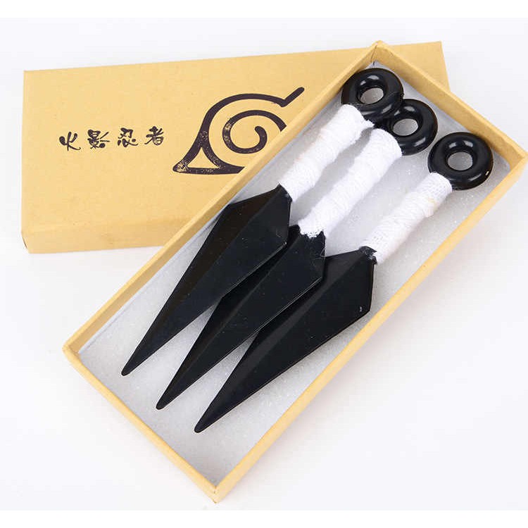 Kunai Clássica + Mini Kunais Naruto ARMAS NINJA NARUTO Kit Com 3