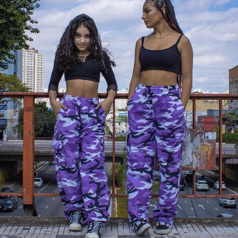 Calça camuflada clearance rosa skate