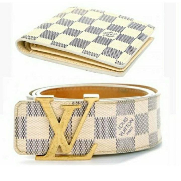 Cinto Louis Vuitton Canvas Damier Azur Original - AJF100