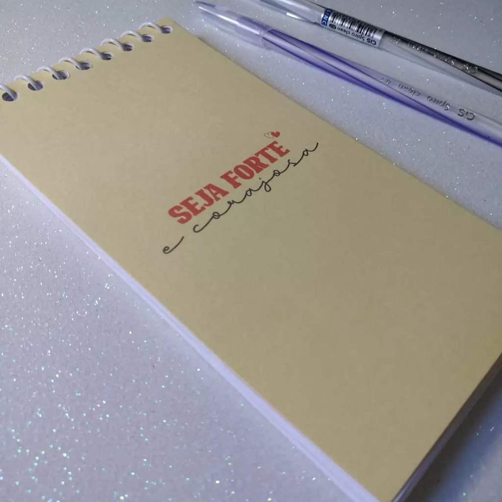 Caderneta notas lista to do list seja forte e corajosa shopee brasil