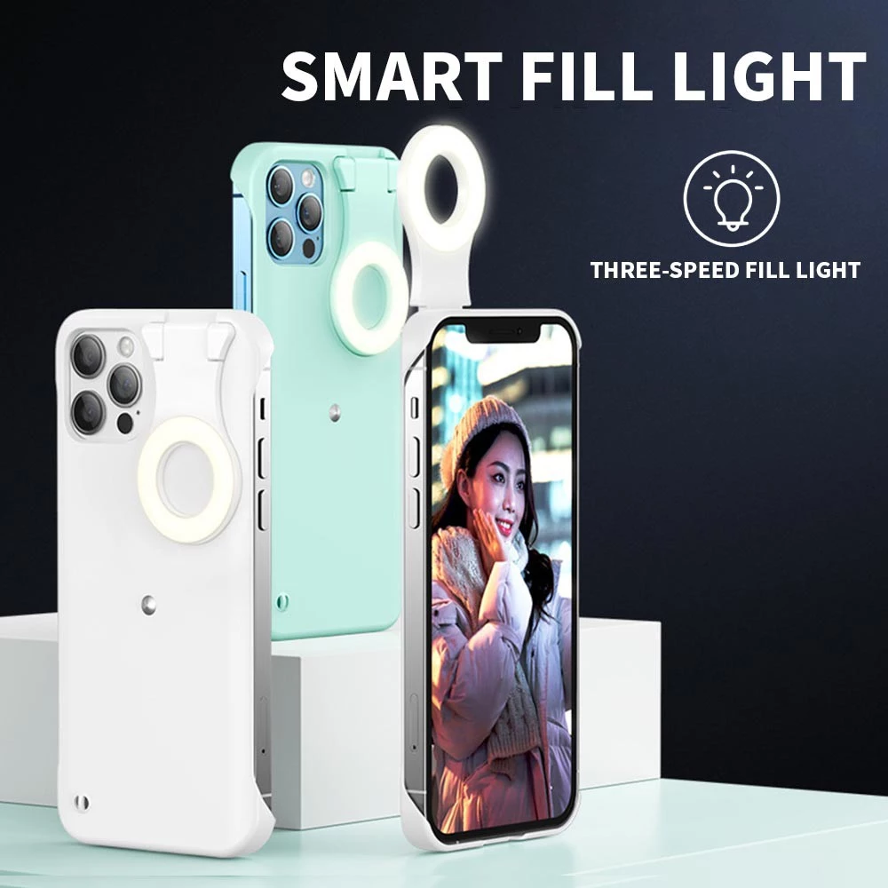 Capa com Ring Light integrado para o iPhone 12 / 12 Pro e 12 Pro Max