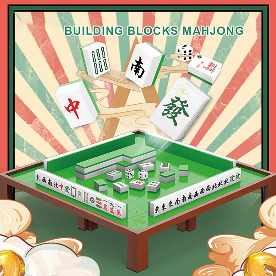 Jogo De Mahjong Chinês Profissional Conjunto Amigos Lazer
