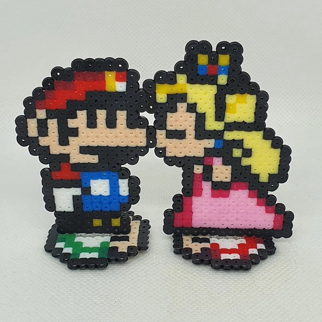 Totem Mario Bros e Princesa Peach Pocket | Pixel art | Shopee Brasil