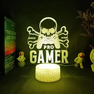 PRO GAMER Lâmpada Gamepad 3D Led RGB USB Luzes Noturnas Aniversário Legal Presente Para Amigo Cama Mesa De Jogos Colorida Desde Decoração