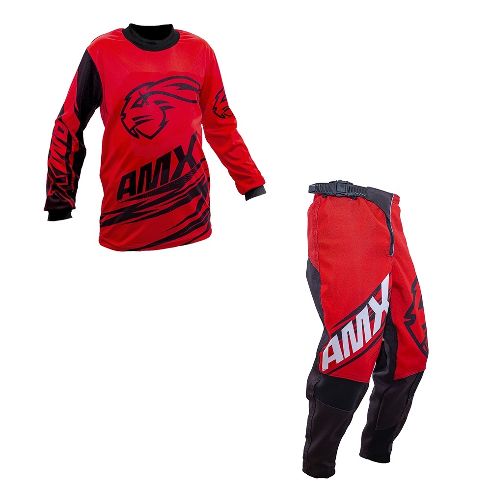 Conjunto Infantil Prime Amx Azul Branco Moto Motocross Trilha, Equipamentos, peças e acessórios para você e sua moto