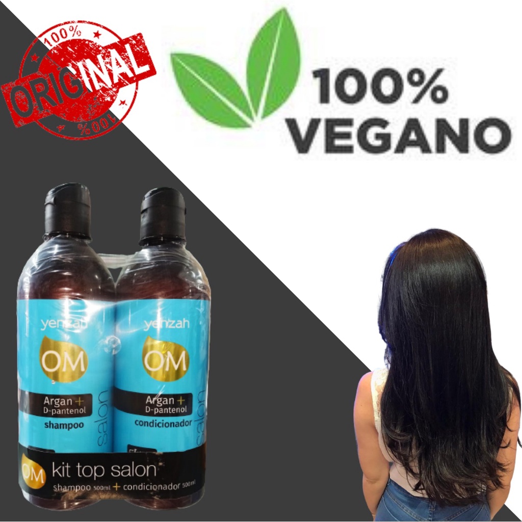 Kit shampoo e condicionador yenzah OM Óleo de Argan 340ml vegano