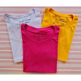 Camiseta Feminina T Shirt 100% Algodão Gola Redonda Básica Lisa