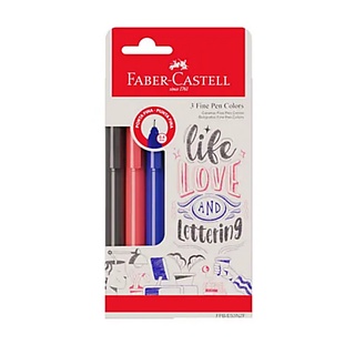 Caneta FABER-CASTELL Fine Pen c/ 3 cores