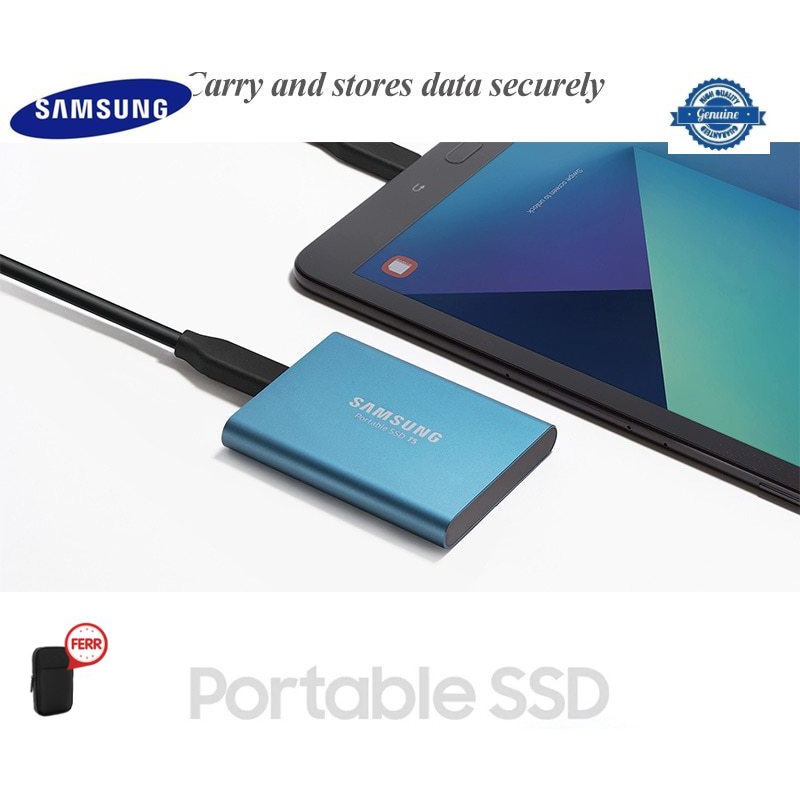 ギフ_包装 Samsung T5 ポータブルSSD (2TB ブラック) 家電・スマホ