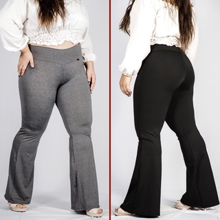 Calça Flare Plus Size Jeans Bruna - Mania Brasil Moda Plus Size