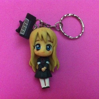 Chaveiro Anime K-On! - Personagem Tsumugi PVC Personalizado K-On Kon K On Pingente Chaveirinho Coleção Colecionável