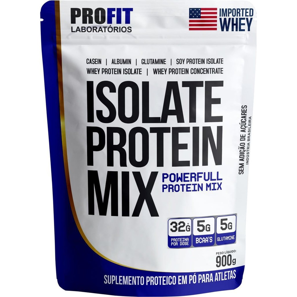 Whey Isolate Protein Mix – Pacote 900g ou 1,8kg – Profit Labs (Matéria Prima Importada – 100% Original – Lacrado)