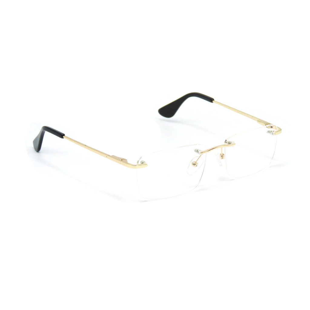 Óculos Armação Para Grau Parafusado Dourado E Marrom AM308C3