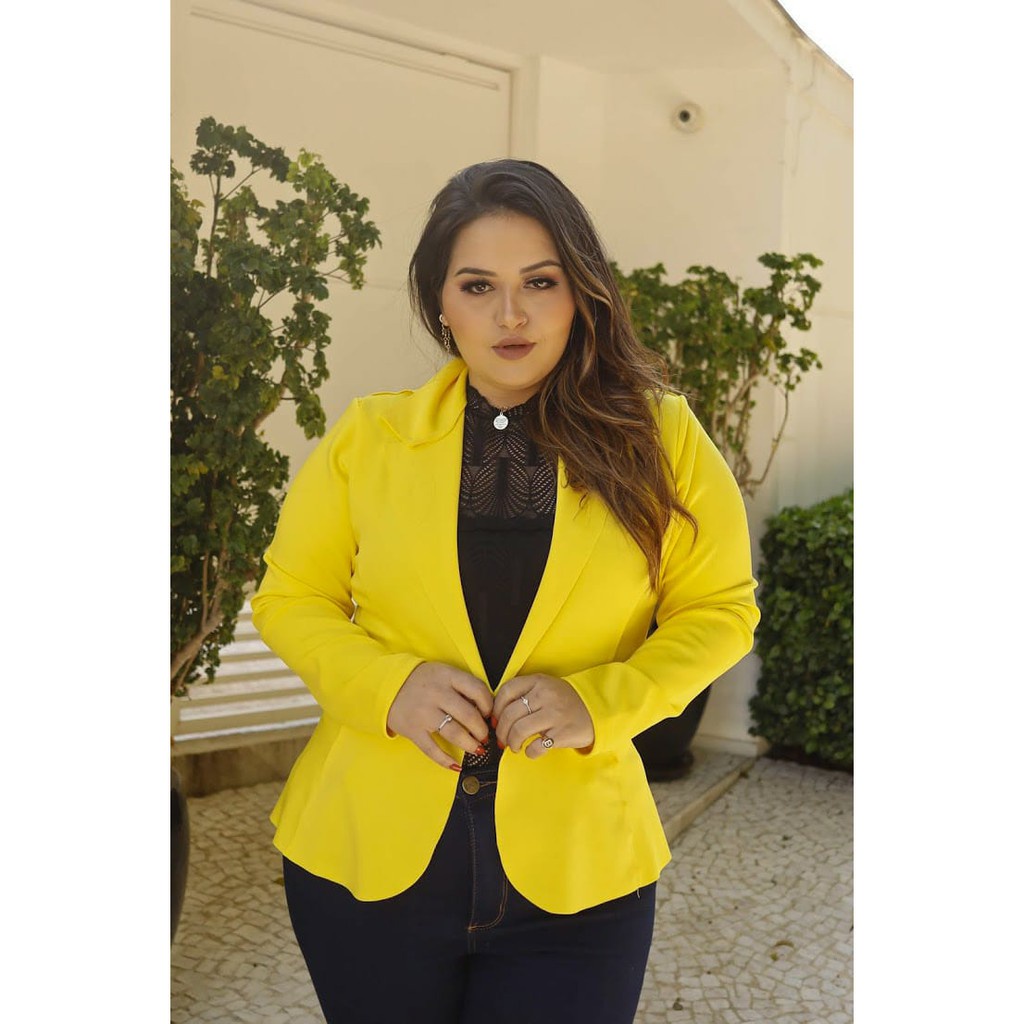 Blazer feminino hot sale plus size