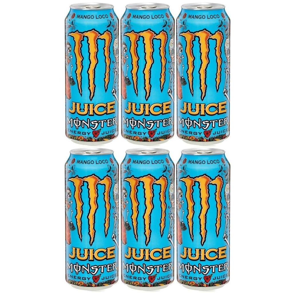 Monster Energy Juice Mango Loco Suco Fardo 6 Latas 473ml Top