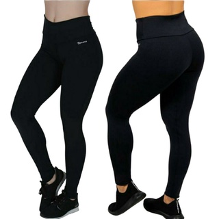 Calça Legging Flare Bailarina Cós Cintura Alto Azul Marinho