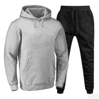 Conjunto de Moletom Liso Sem Estampa Adulto Masculino e Feminino Super Oferta