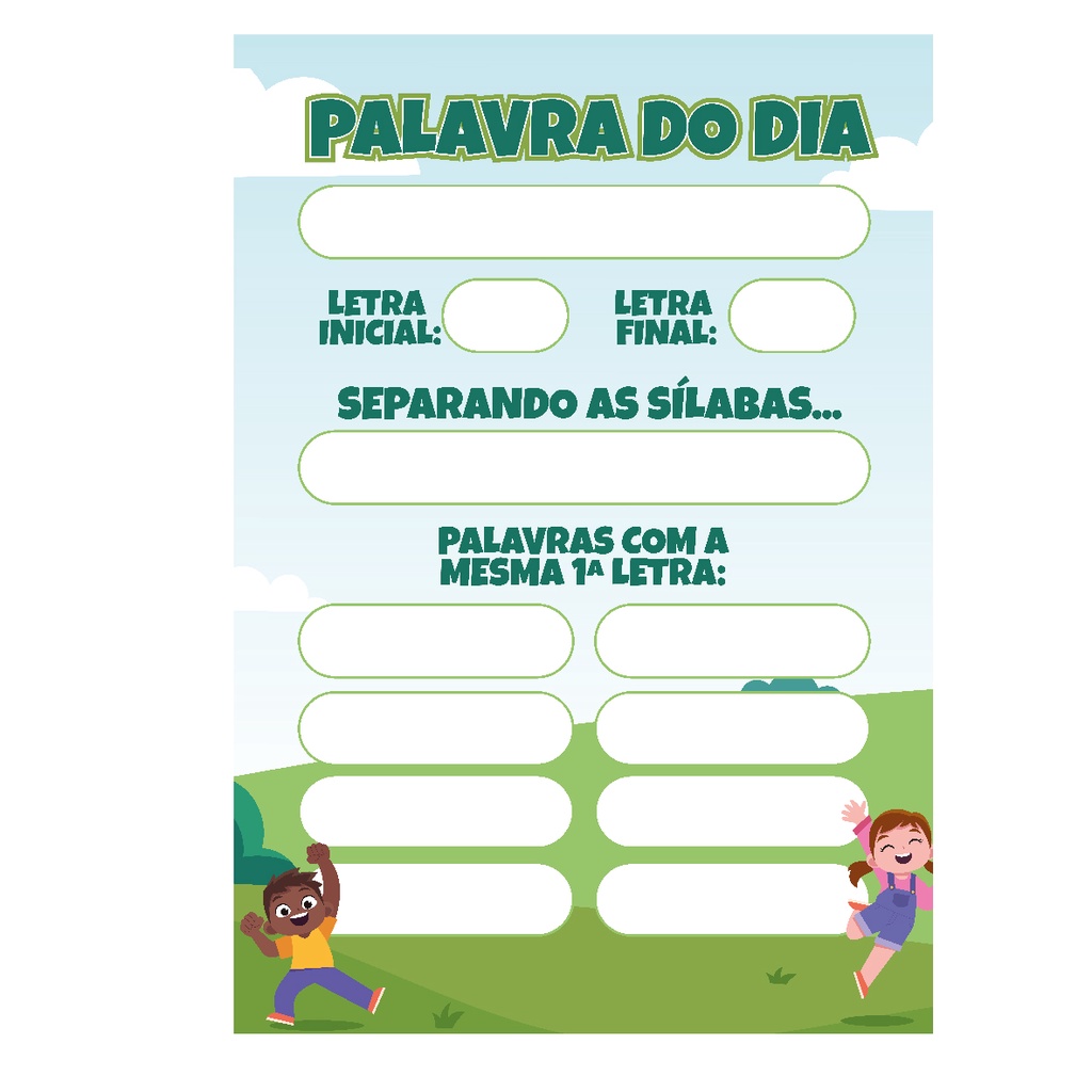 Banner Pedagógico Palavras do Dia Escolar 80x50cm : :  Papelaria e Escritório