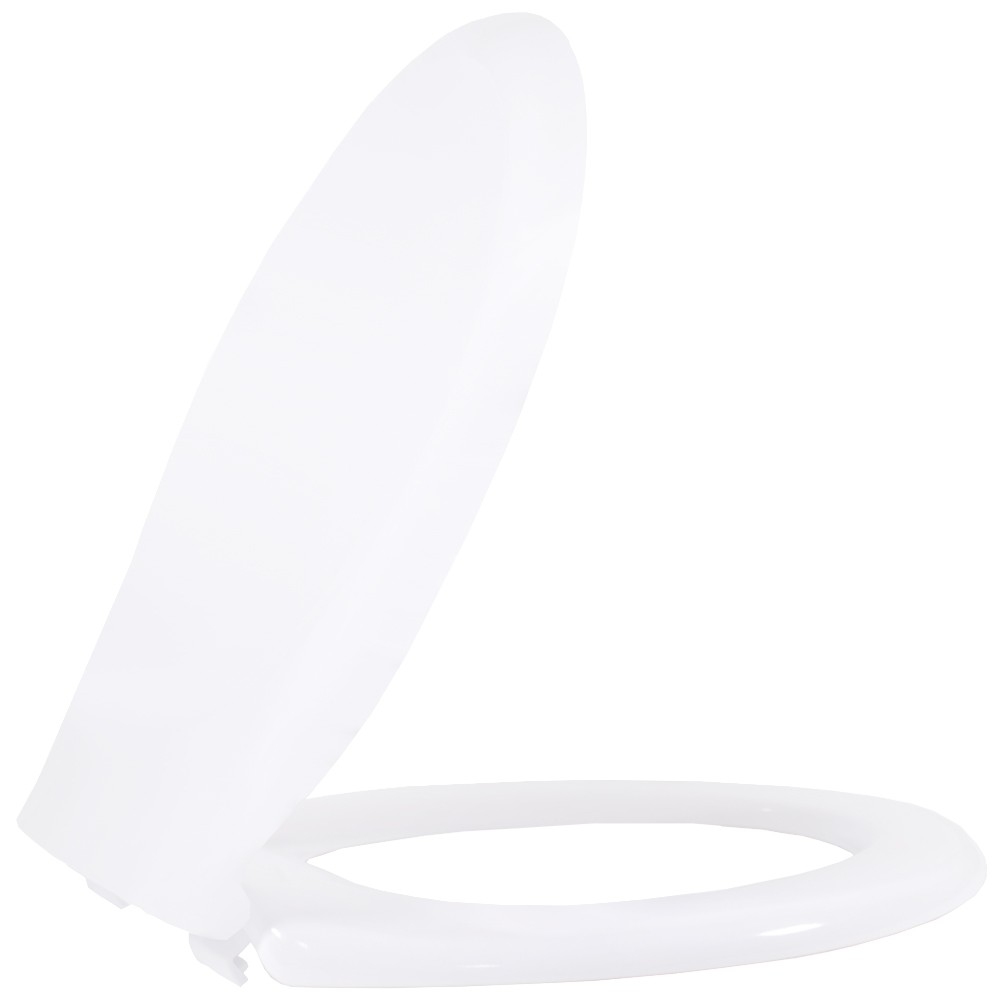 Assento Universal Oval Luxo Branco Convencional Resina Termofixo
