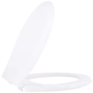 Assento Universal Oval Luxo Branco Convencional Resina Termofixo