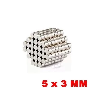 Ima De Neodímio Disco 5mm X 3mm 20 Peças 5x3 Mm 5 X 3 Mm - GP