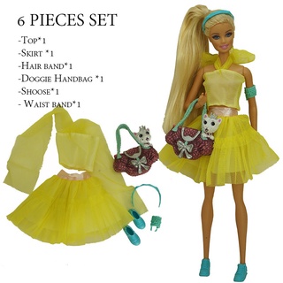 35pcs/set Barbie boneca vestidos sapatos joias roupas acessórios jogo de  vestir para 30cm boneca