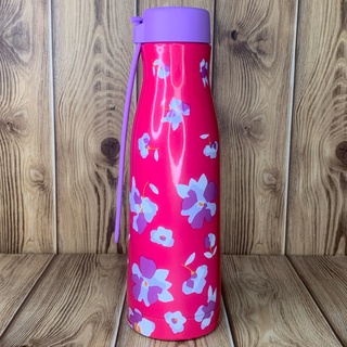 Garrafa Térmica Slim Floral Rosa Tupperware 410ml - Importada | Shopee ...