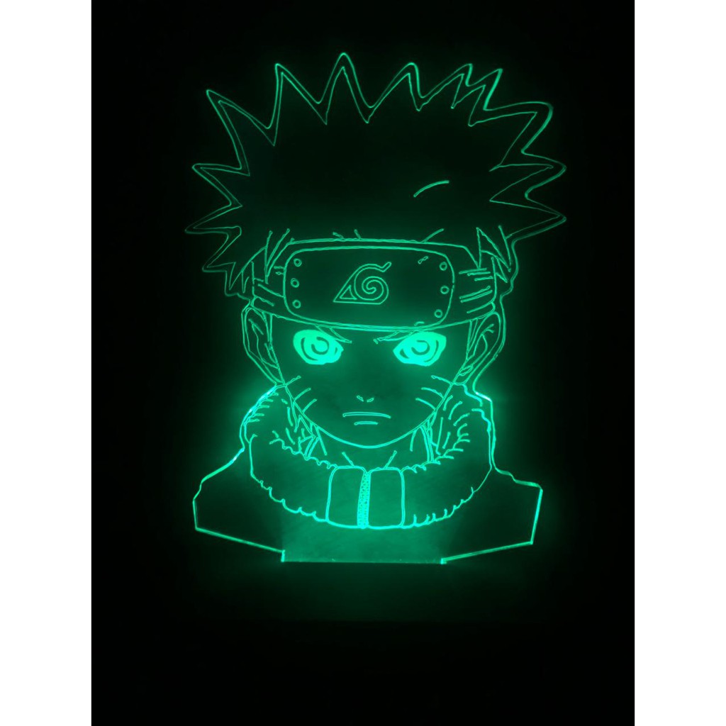 Luminária Circular - Anime Naruto Rosto - ShopC - Luminária