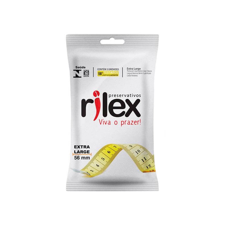 Preservativo Lubrificados Extra Large Rilex Caixa 144 Unidades / Compr