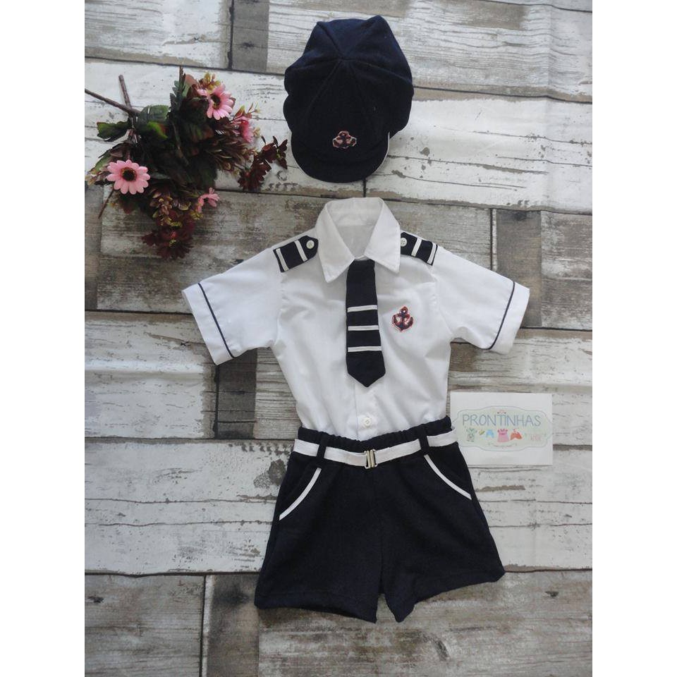 Roupa de marinheiro para bebe sale de 1 ano