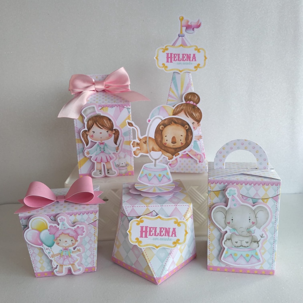 Personalizados para festa Circo rosa