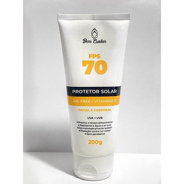 Protetor Solar Bem Cuidar FPS70 200g | Shopee Brasil
